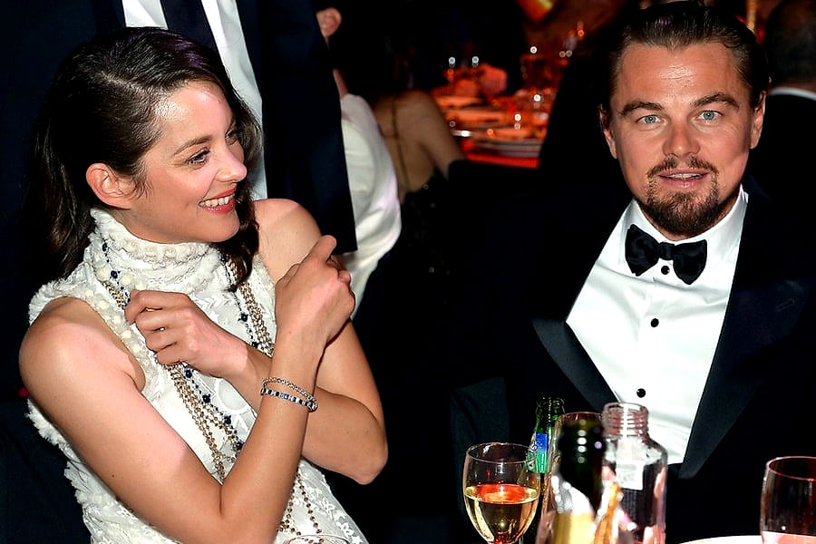 Cannes, at a party with Leonardo DiCaprio