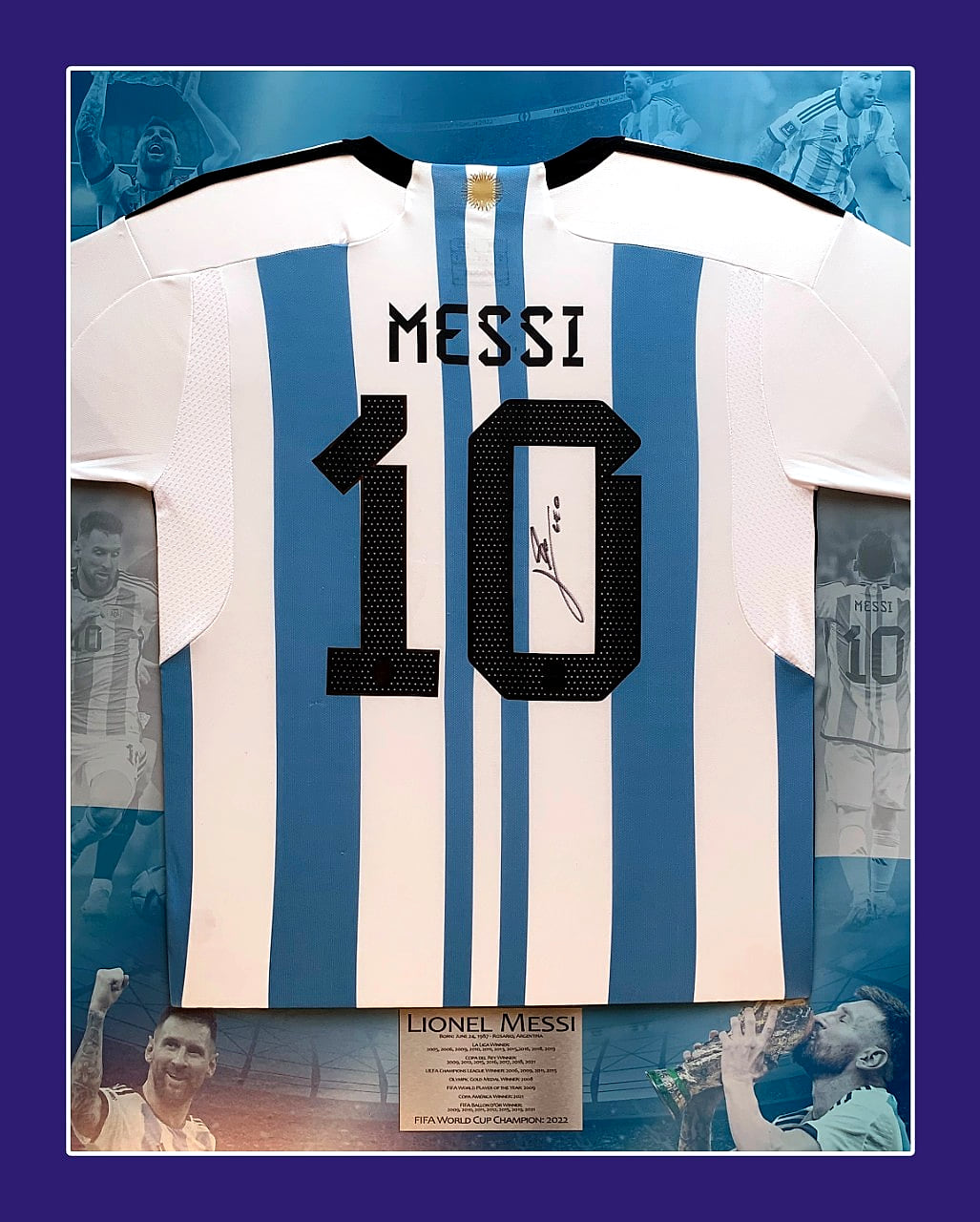 A Messi shirt, signed