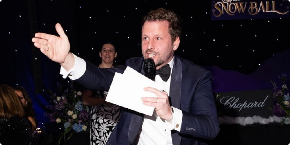Jamie McDonald at a fundraising event